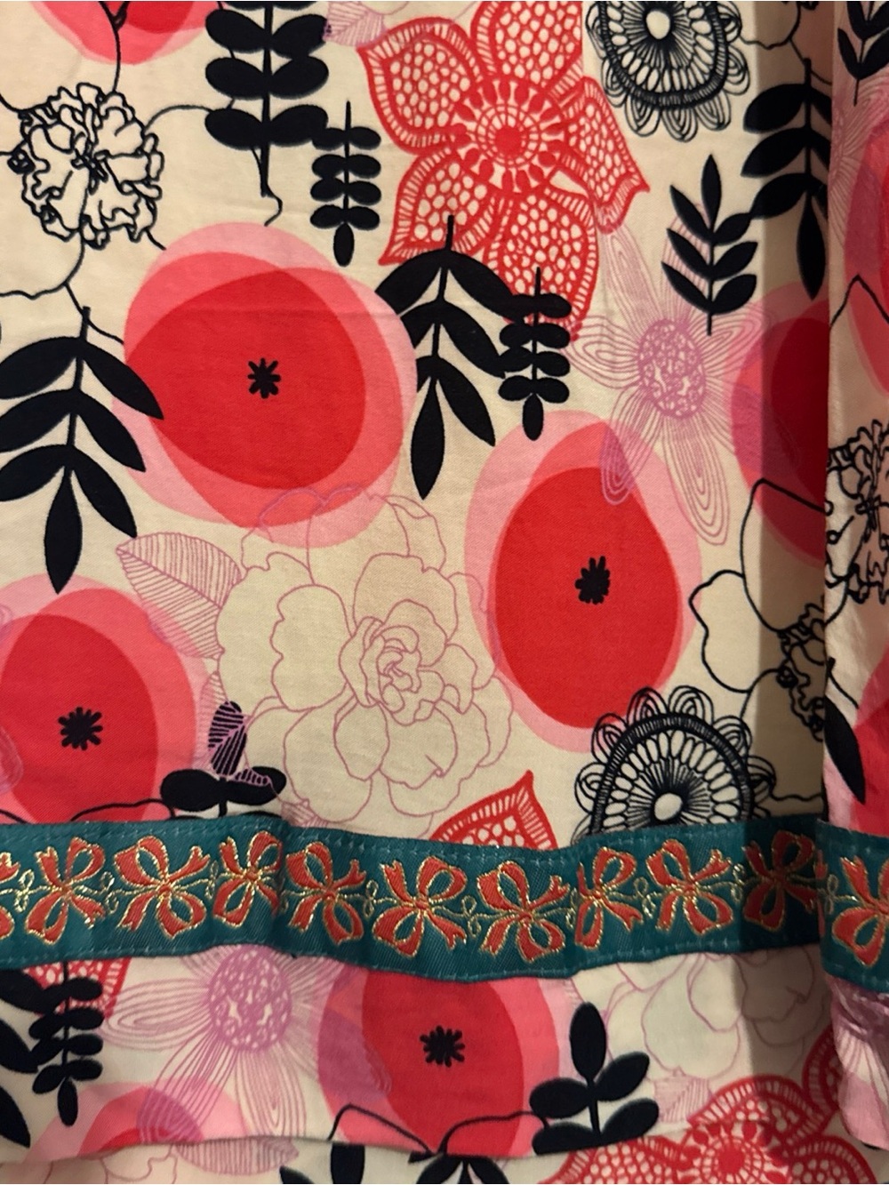 Matilda Jane Pink Red Black Floral MAKE BELIEVE GLAD TIDINGS Dress